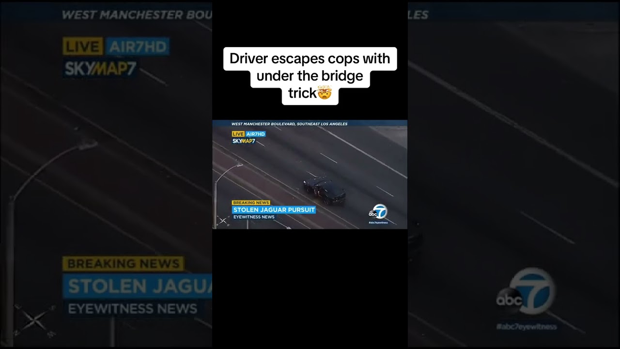 Driver Escapes Police With Under The Bridge Trick #shorts