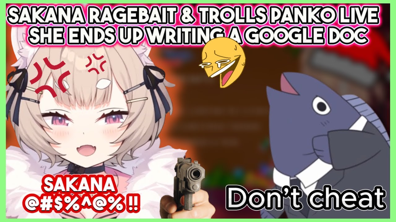 Sakana Ragebaits & Trolls Panko So Hard She Writes a Google Doc 🤣| Komachi Panko Highlights