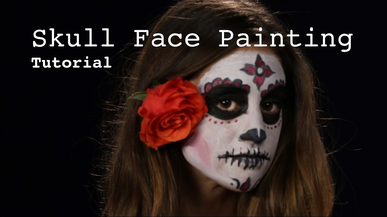 How to do skull face painting  (Day of the dead style)