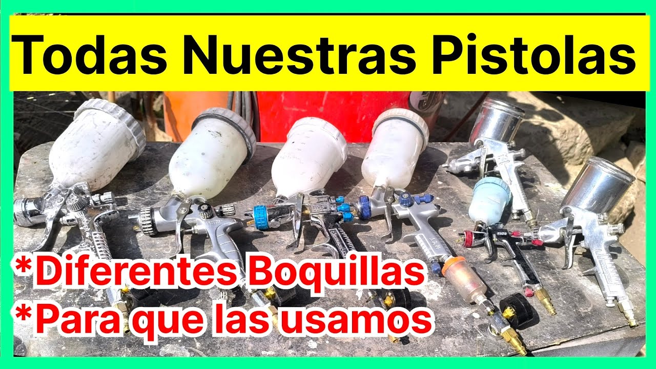 Pistolas para el proceso de Repintado Automotriz #pinturaautomotriz #hojalateriaypintura #truper 