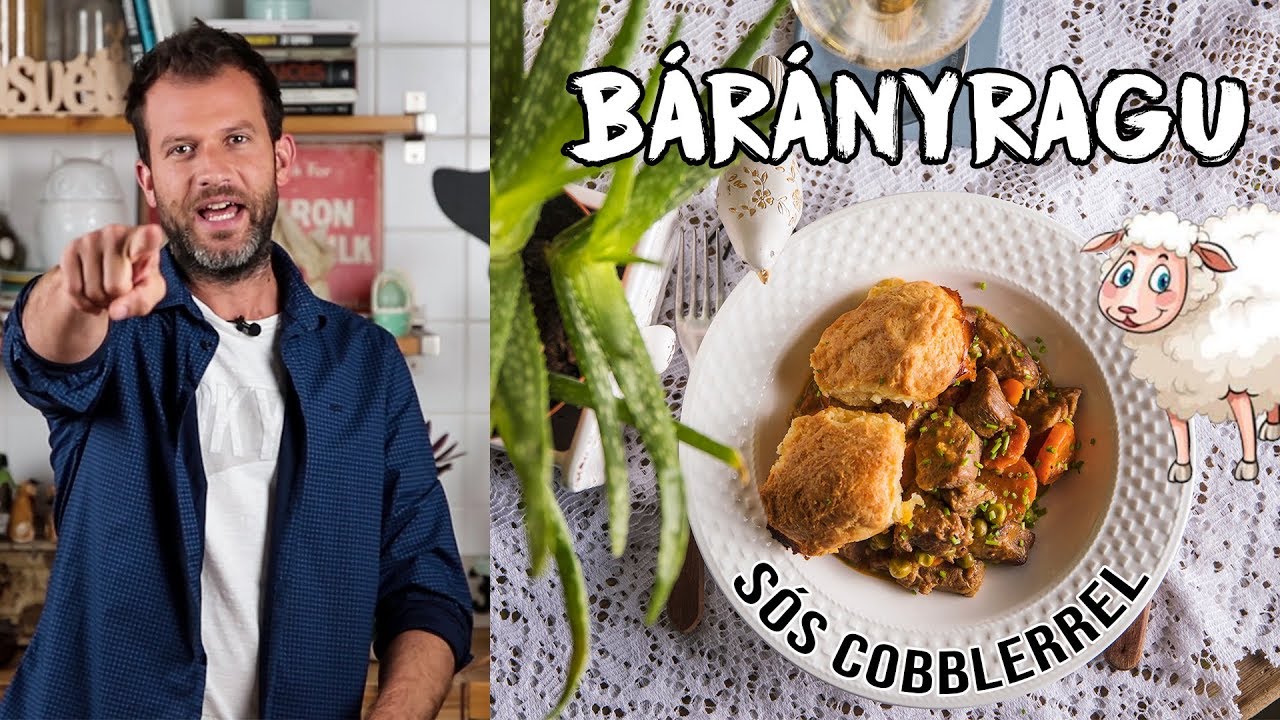 Rozmaringos bárányragu sajtos cobblerrel