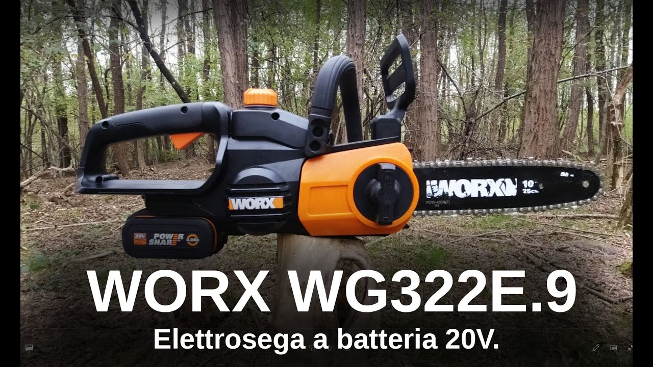 Elettrosega Worx WG322E.9 a batteria 20V.