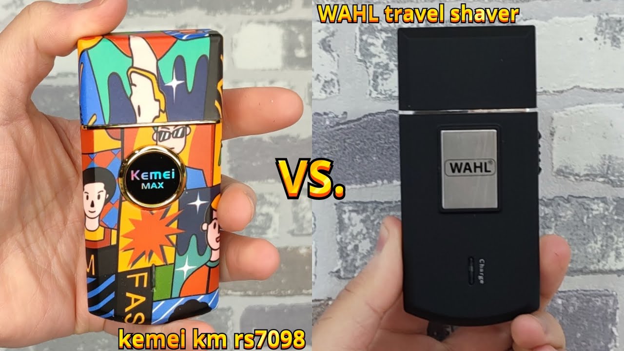 Comparativa afeitadoras WAHL travel shaver y kemei km rs7098