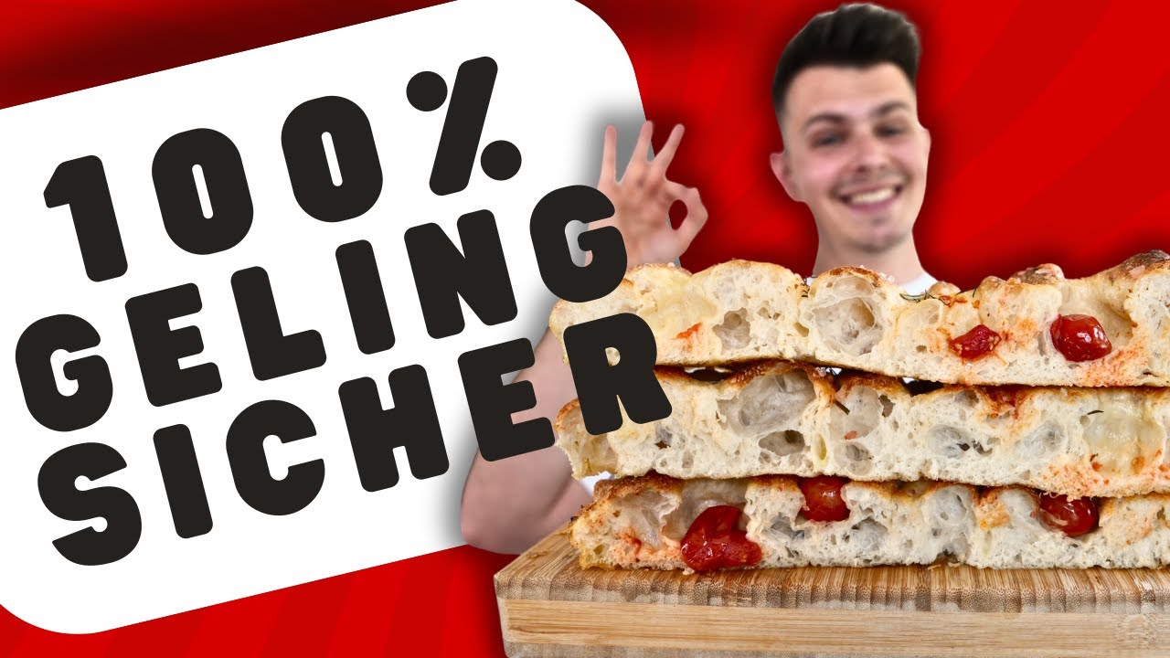 Focaccia - Ultra luftiges Brot OHNE kneten.