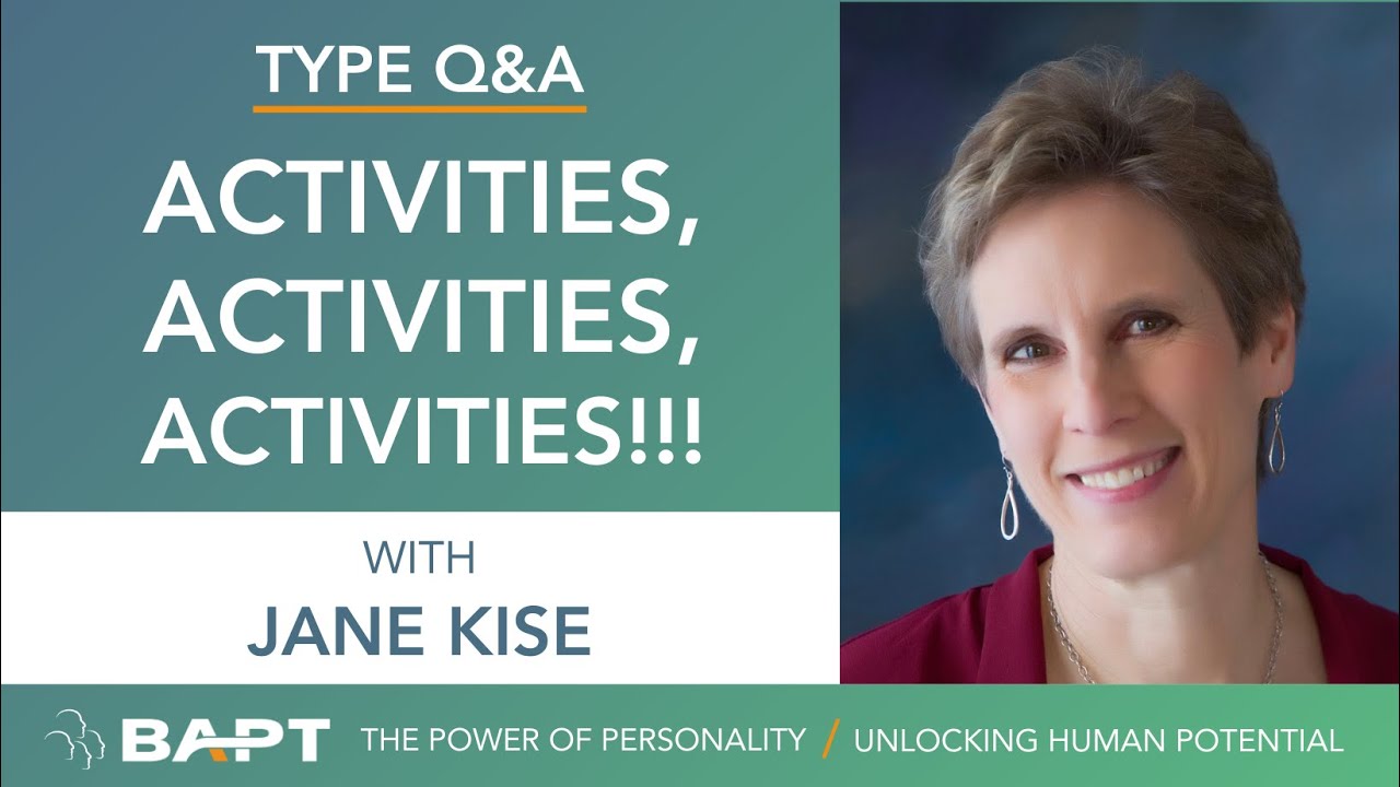 Upcoming Type Q&A Event: Activities, Activities, Activities!!! with Jane Kise