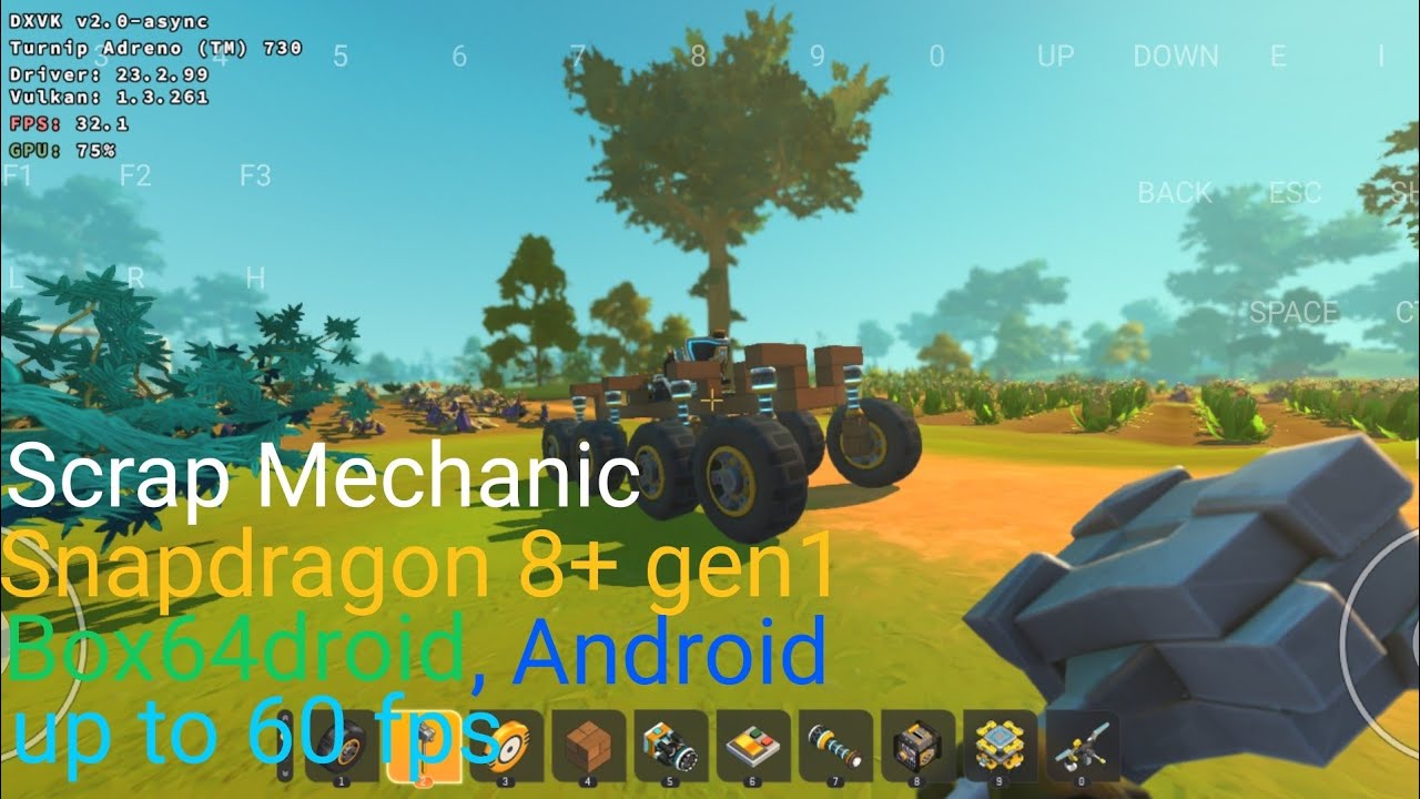 Scrap Mechanic on Box64droid, Android (non-root) (rog phone 6)