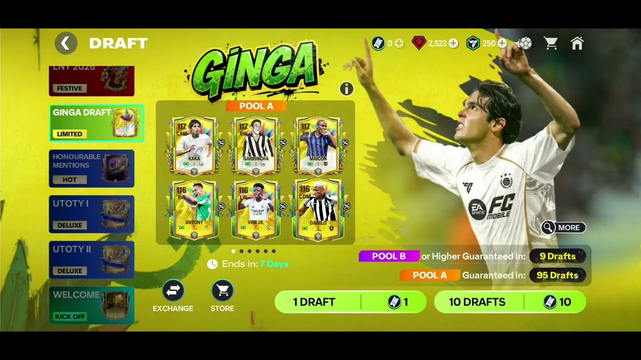 10 fc draft voucher Spent On GINGA DRAFT- You'll be shocked to see the result #fcmobile #kaka