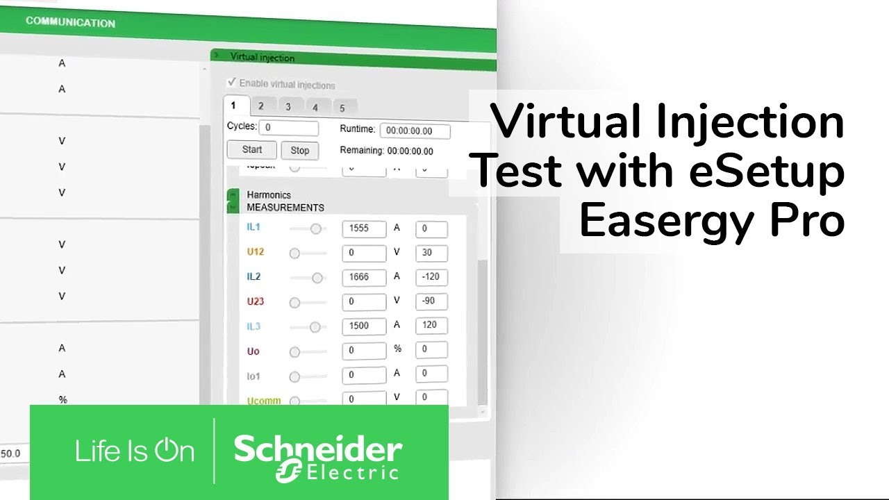Easergy P3 - Virtual injection Test with eSetup Easergy Pro