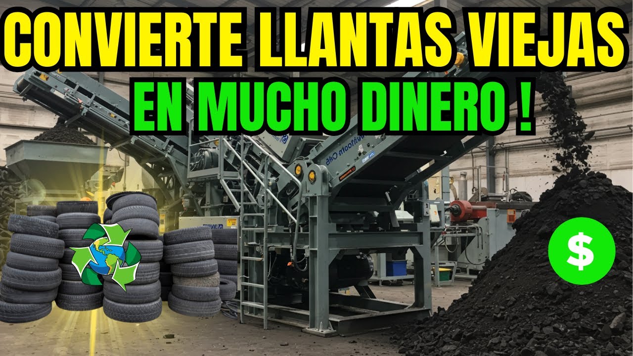 Esta MÁQUINA Recicla Llantas y GANA DINERO Mientras Duermes | ¡Negocio AUTOMÁTICO!