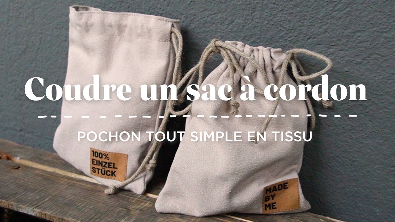 Tuto couture | Coudre un sac à cordon - Un DIY de KREANDO
