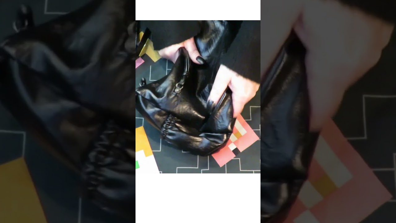 ASMR squeeze / rub leather bag #asmr #shorts #tingles #leatherbag #satisfying #fyp #asmrsqueezing