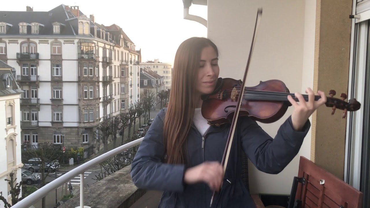 Corona Balcony Concerts Series 10 - Despacito (Strasbourg) (Violin Cover)