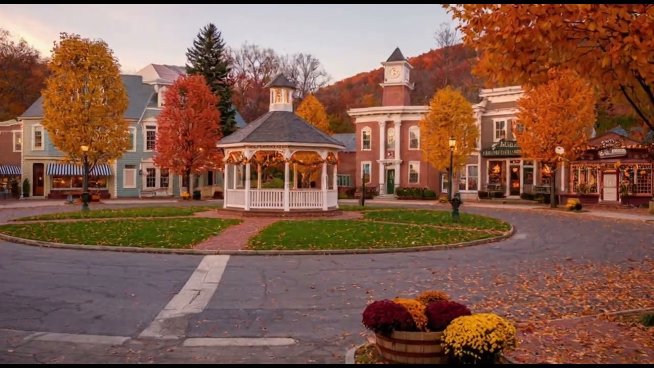 Fall in Stars Hollow 🍁 Cozy Small-Town Autumn Ambience | Study & Relax