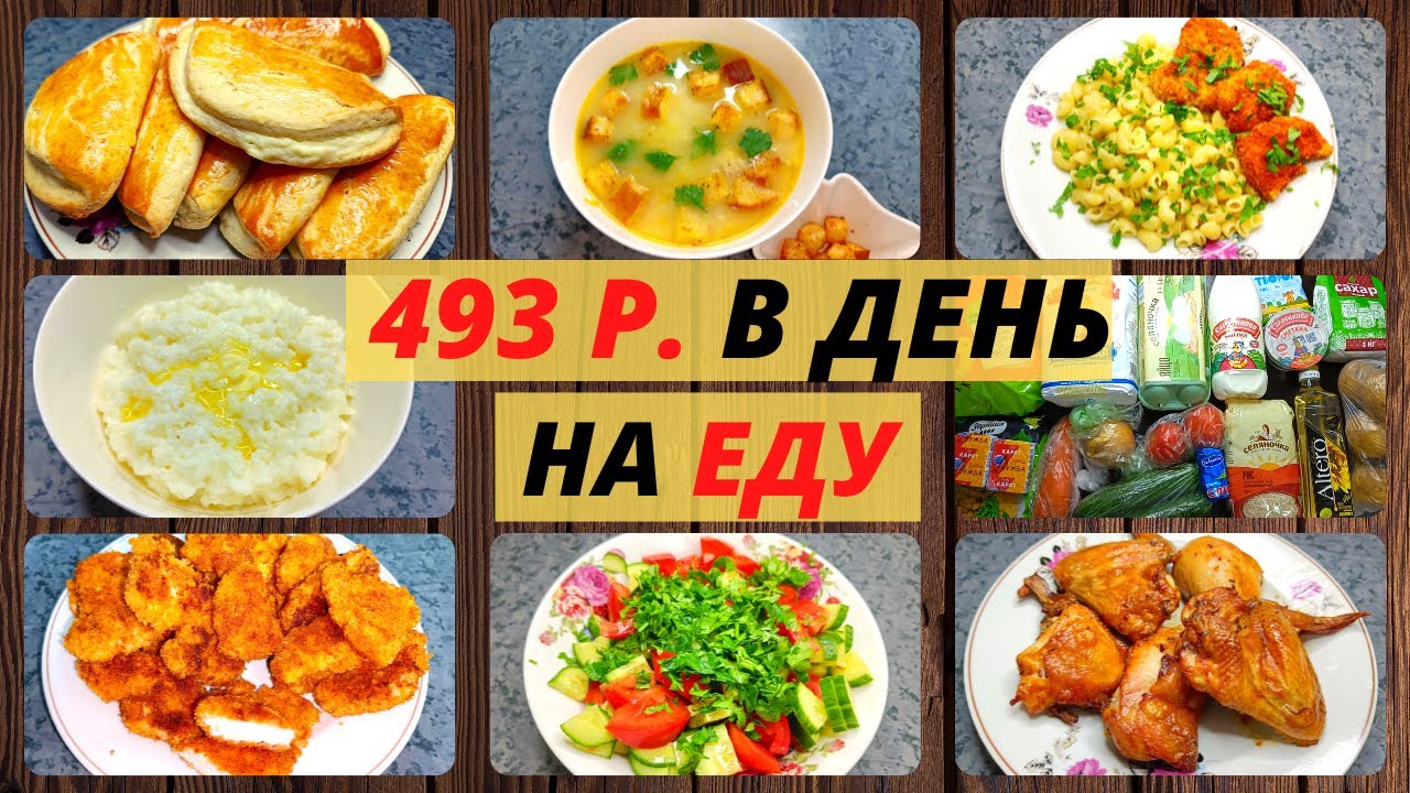ВКУСНОЕ и СЫТНОЕ экономное меню за 986 р. на 2 дня на семью из 4 человек. Мои идеи экономного меню.