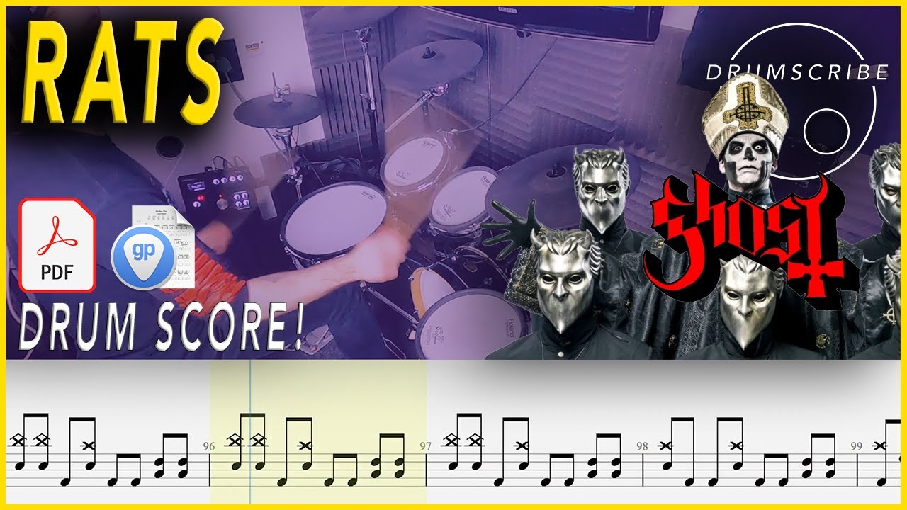 Rats - Ghost | Drum SCORE Sheet Music | #71 DRUMSCRIBE