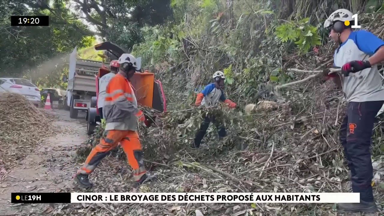 La Cinor met en place un système de broyage des déchets verts à domicile