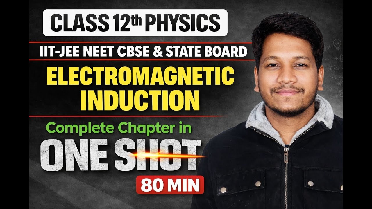 Electromagnetic Induction 12th Physics One Shot Revision in 80 min