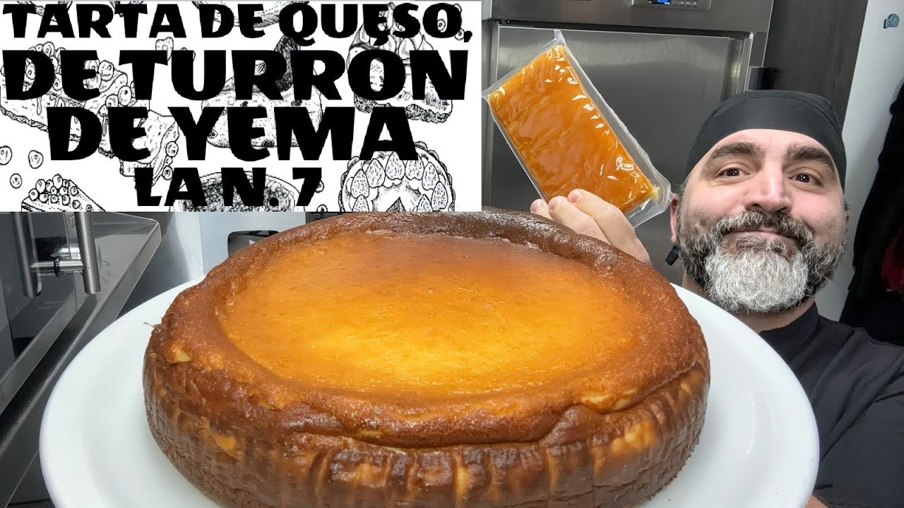 Tarta de queso de turrón de yema tostada, la numero 7 de nuestra serie de diez tartas de queso.