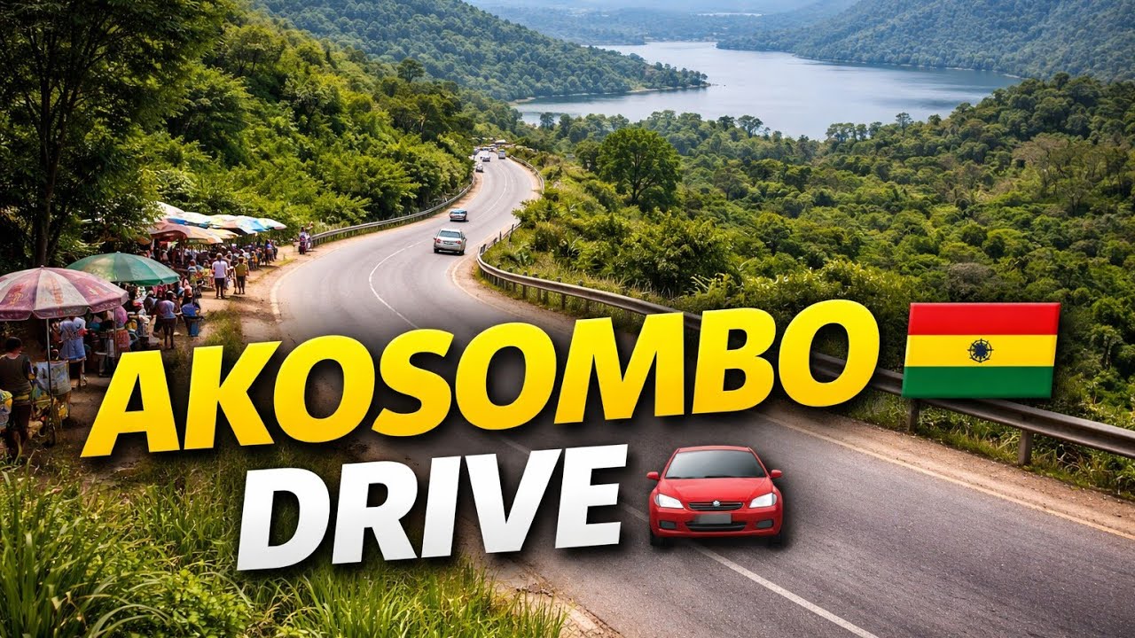 Driving Tour of Akosombo, Ghana | Scenic Views & Local Life