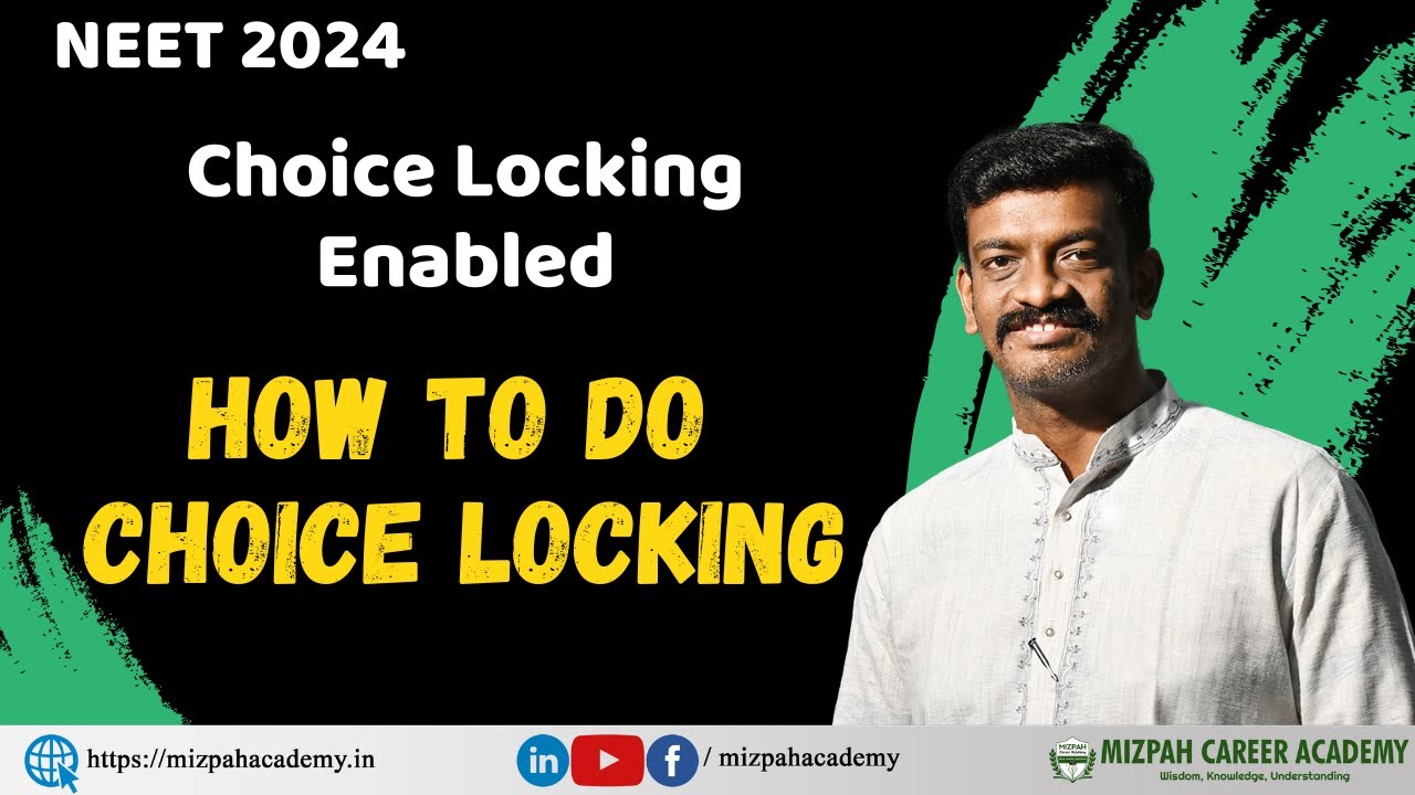 Choice Locking Enabled - How to make Choice Locking in All India Quota - Mizpah Academy