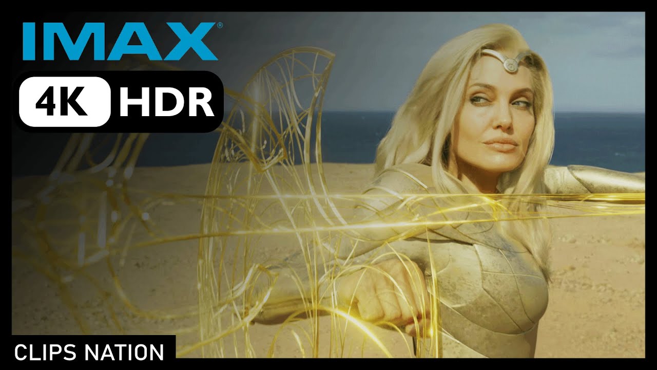 Eternals vs Deviants Scene | Eternals Arrival to Earth | ETERNALS (2021) [4K, HDR, IMAX]