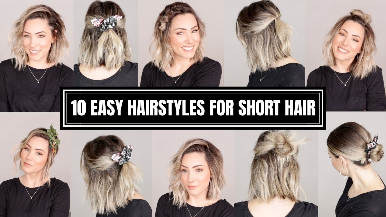 10 EASY HAIRSTYLES FOR SHORT HAIR | Chloe Brown