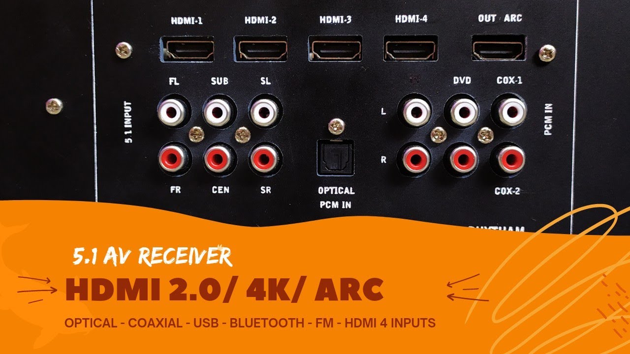 5.1 CH - HDMI 2.0/ ARC/ 4K/ USB/ BLUETOOTH
