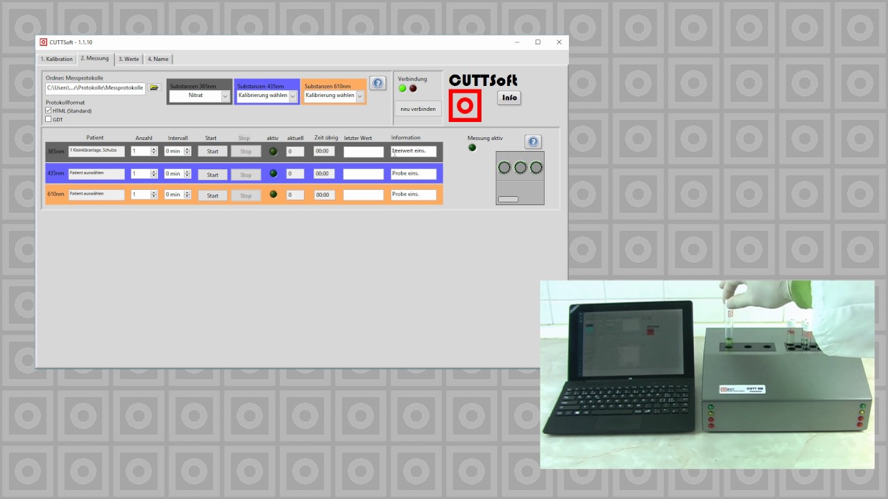 Wasseranalyse mittels Photometer und CUTTSoft