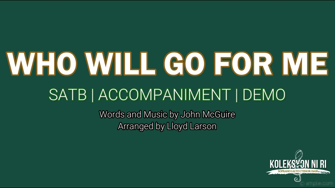 Who Will Go for Me | SATB | Piano