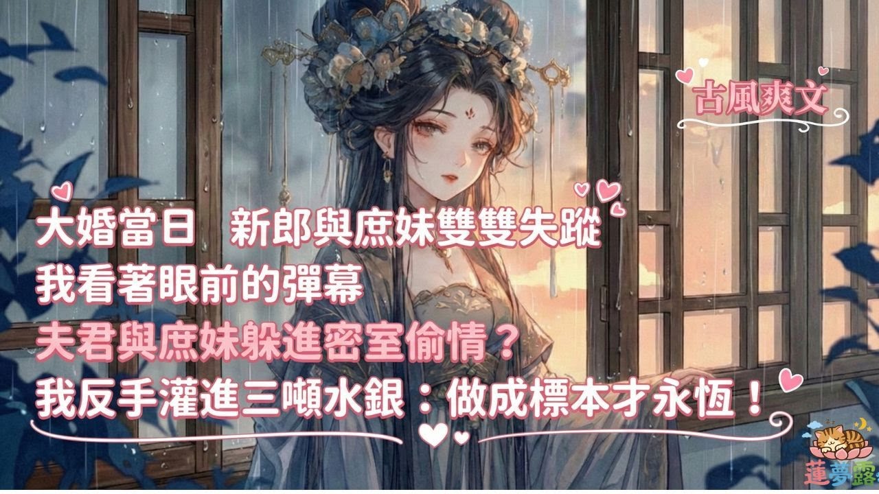 大婚當日，夫君與庶妹躲進密室偷情？我反手灌進三噸水銀：做成標本才永恆！古言爽文 #復仇 #打臉 #重生 #大女主#手撕渣男 #惡婆婆 #綠茶庶妹 #極致火葬場