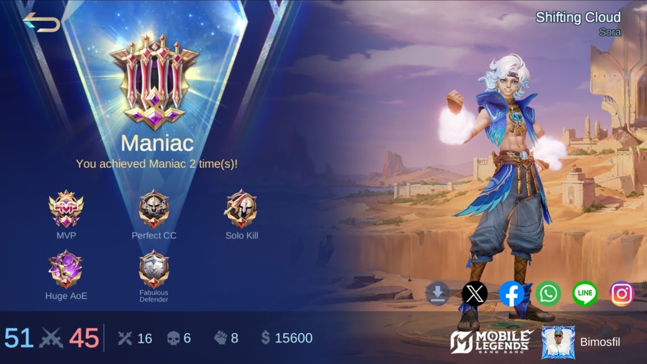 Tutor Sora buat anak sekolah! Auto maniac [Mobile Legend Bang Bang]