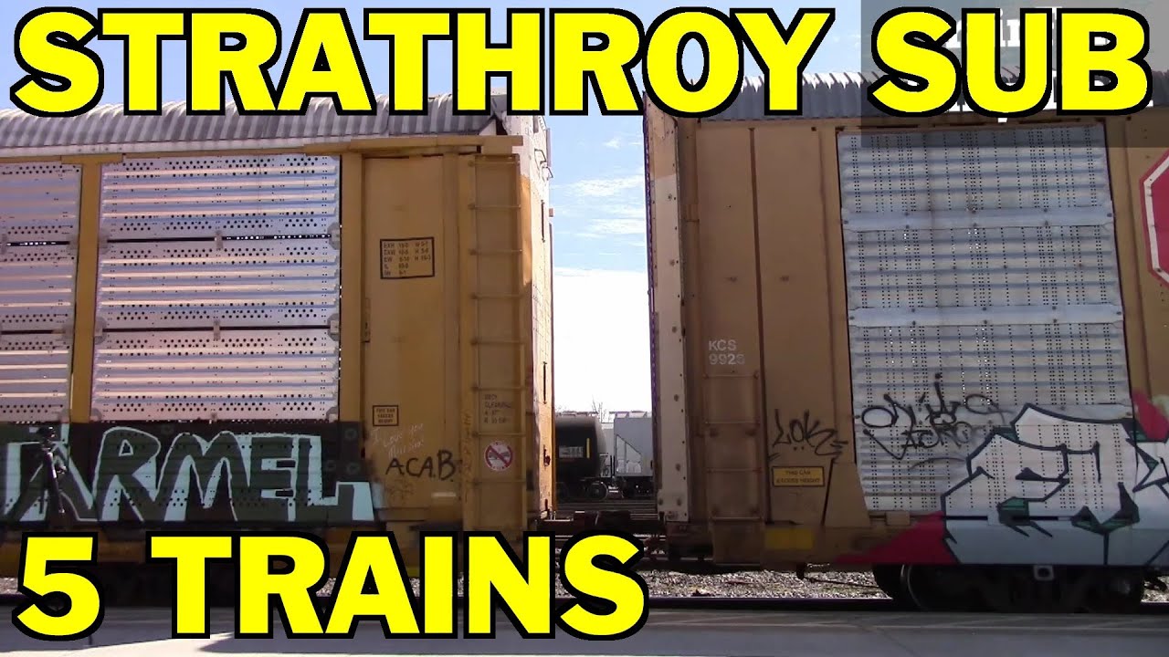 Railfanning Strathroy Sub With 5 CN Trains Apr 07 2024