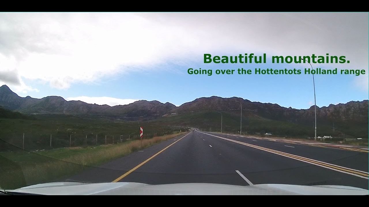 Going up the beautiful Sir Lowrys pass near Cape Town.