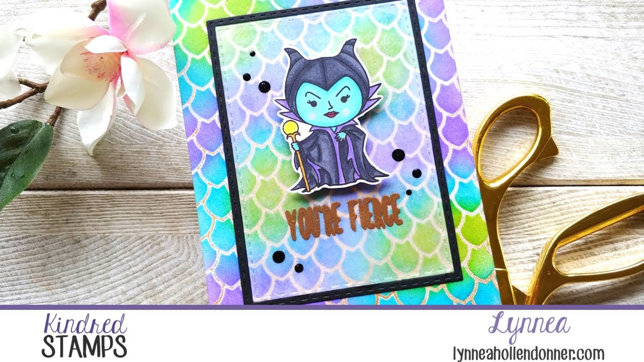 3 Stenciling Mediums on One Card with Kindred Stamps