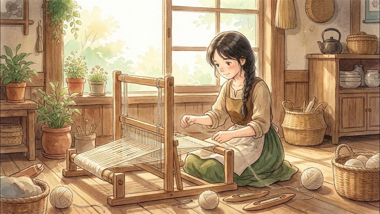 She made baskets from corn husk | Selling corn husk baskets in village market | 村の市場でトウモロコシの皮のかごを売る