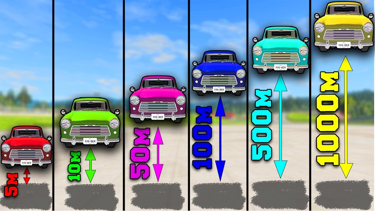 Cars vs Heights (Dropping Сars from Different Heights) #2 | Beamng Drive