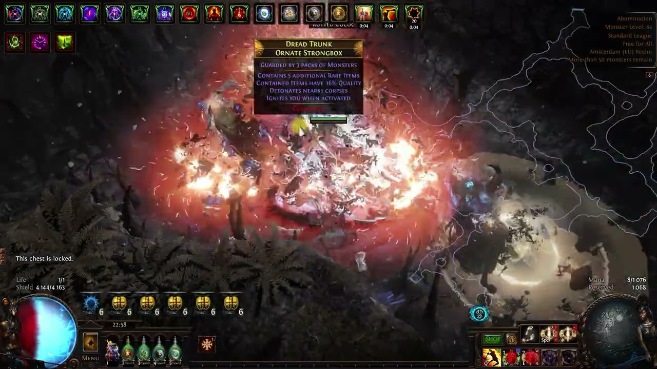 MF ArmourStack (163 iq & 134 ir) vs. T17 100% Delirium Map + StrongBoxes