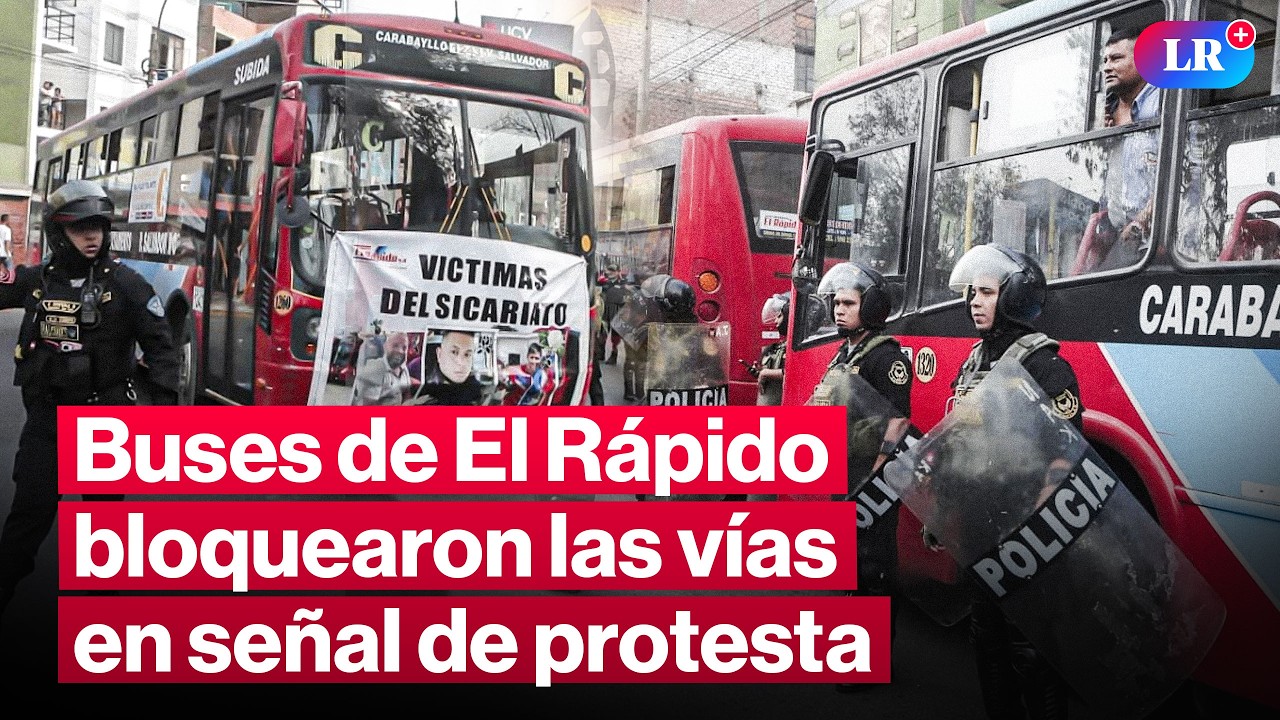 Enfrentamientos entre policías y conductores de El Rápido: chofer terminó detenido #LR