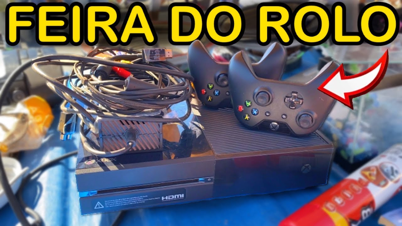 XBOX ONE BARATO R$450,00 COMPLETO e 2 CONTROLES... | FEIRA DO ROLO