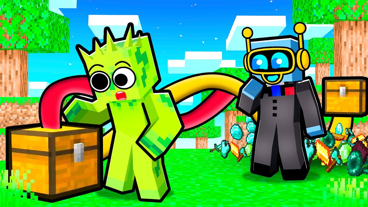 TROLE a mi AMIGO usando TUBER&Iacute;AS para ROBAR DIAMANTES en MINECRAFT!