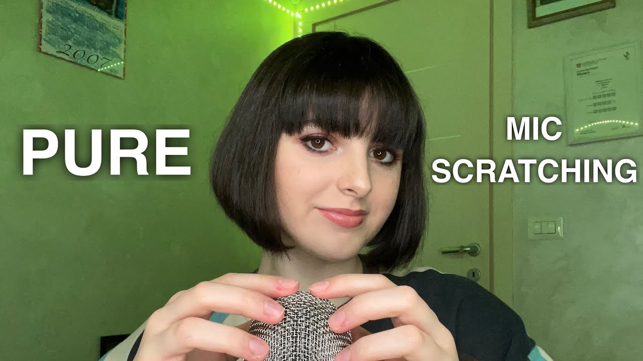 ASMR Mic Scratching for Sleep & Tingles😴✨🎙(bare mic)
