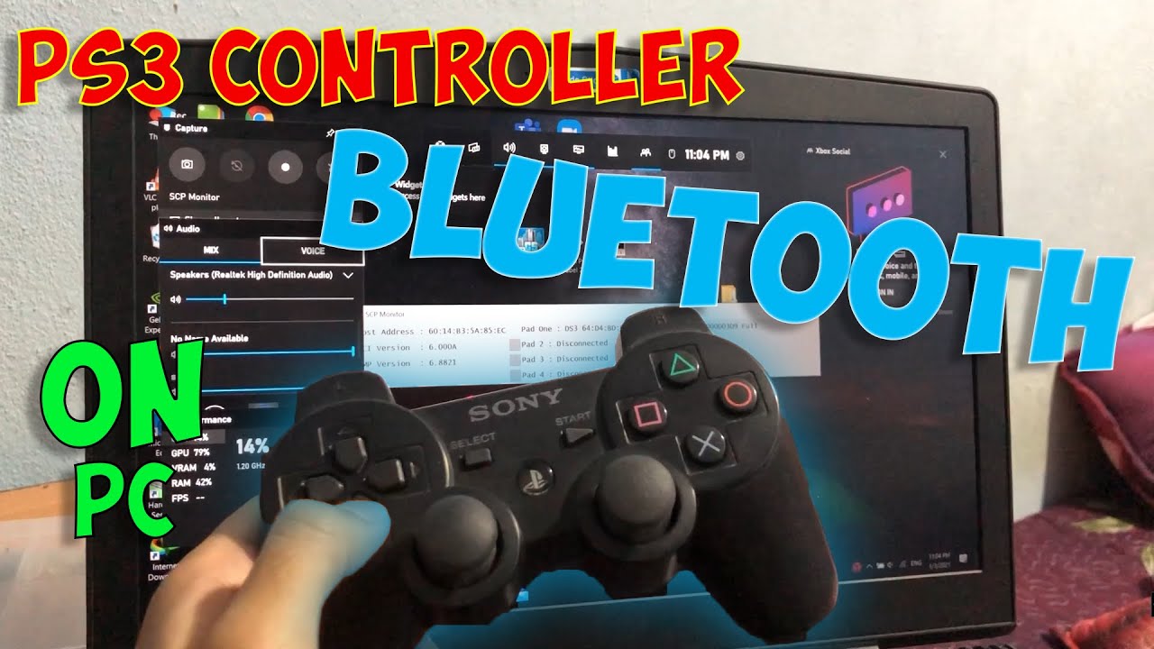 How to use DUALSHOCK 3 PS3 controller on PC using BLUETOOTH/USB !!!