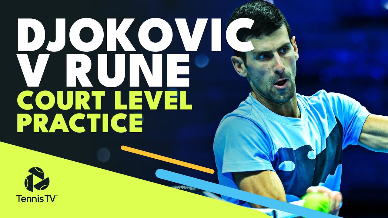 Novak Djokovic & Holger Rune Court-Level Practice | Nitto ATP Finals 2022