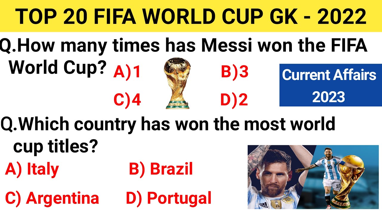 Top 20 FIFA World Cup GK || Current Affairs Gk || Best GK in English MCQ Gk. Most Important gk