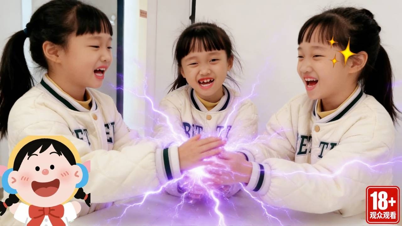 Guess what color our static electricity is.