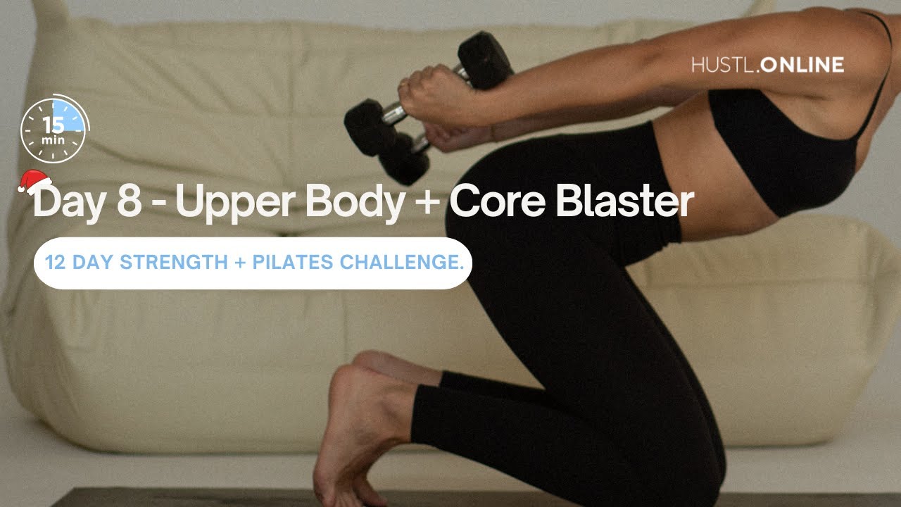 DAY 8 PILATES & STRENGTH CHALLENGE (12 MIN TOTAL BODY & CORE BURN )