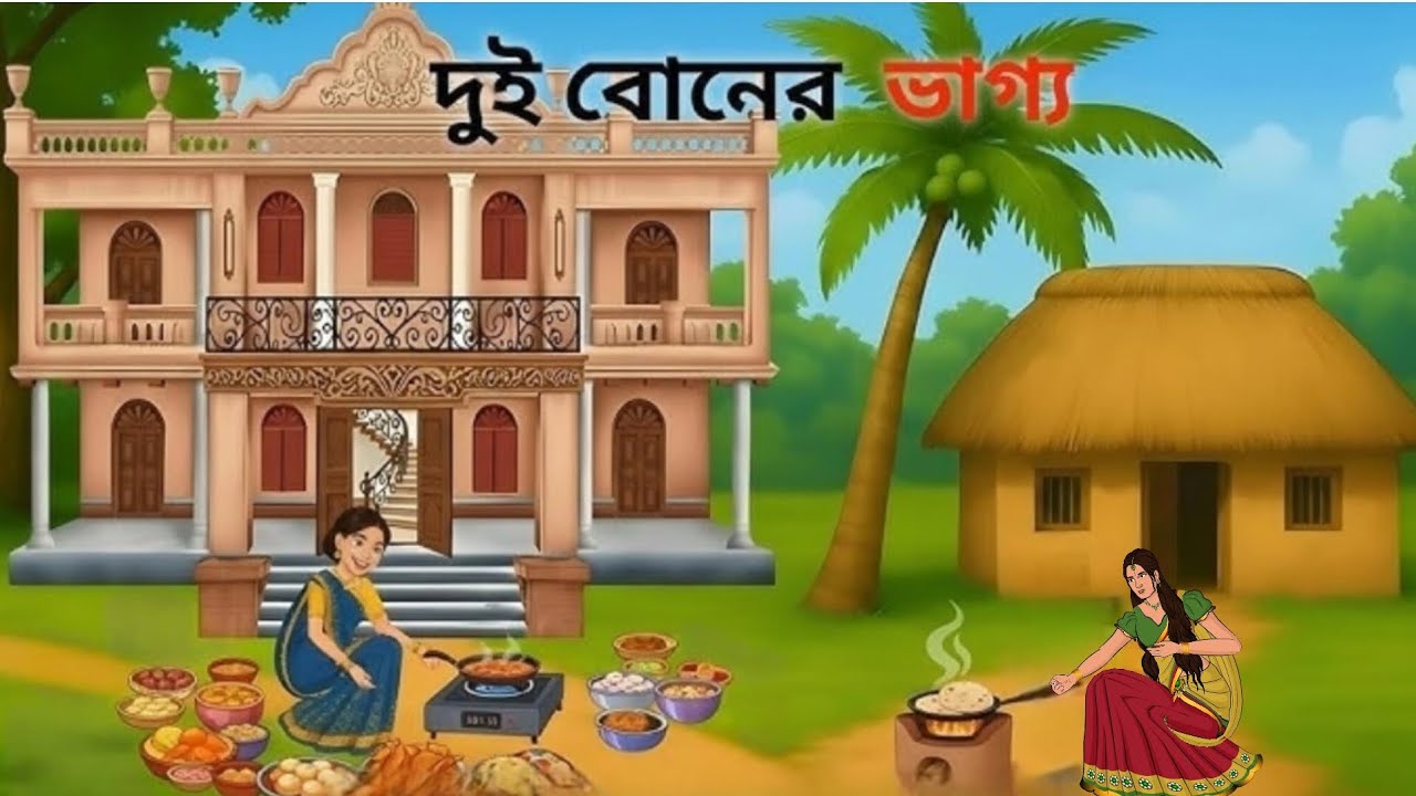 দুই বোনের ভাগ্য। বাংলা গল্প।BanglaCartoon #BondhutterGolpo ‌। বাংলা স্টরি।