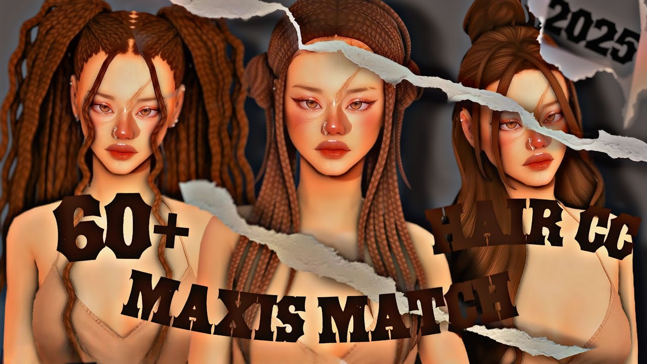 60+ BEST MAXIS MATCH HAIRS YOU NEED + cc links || the sims 4 hair haul ||2025