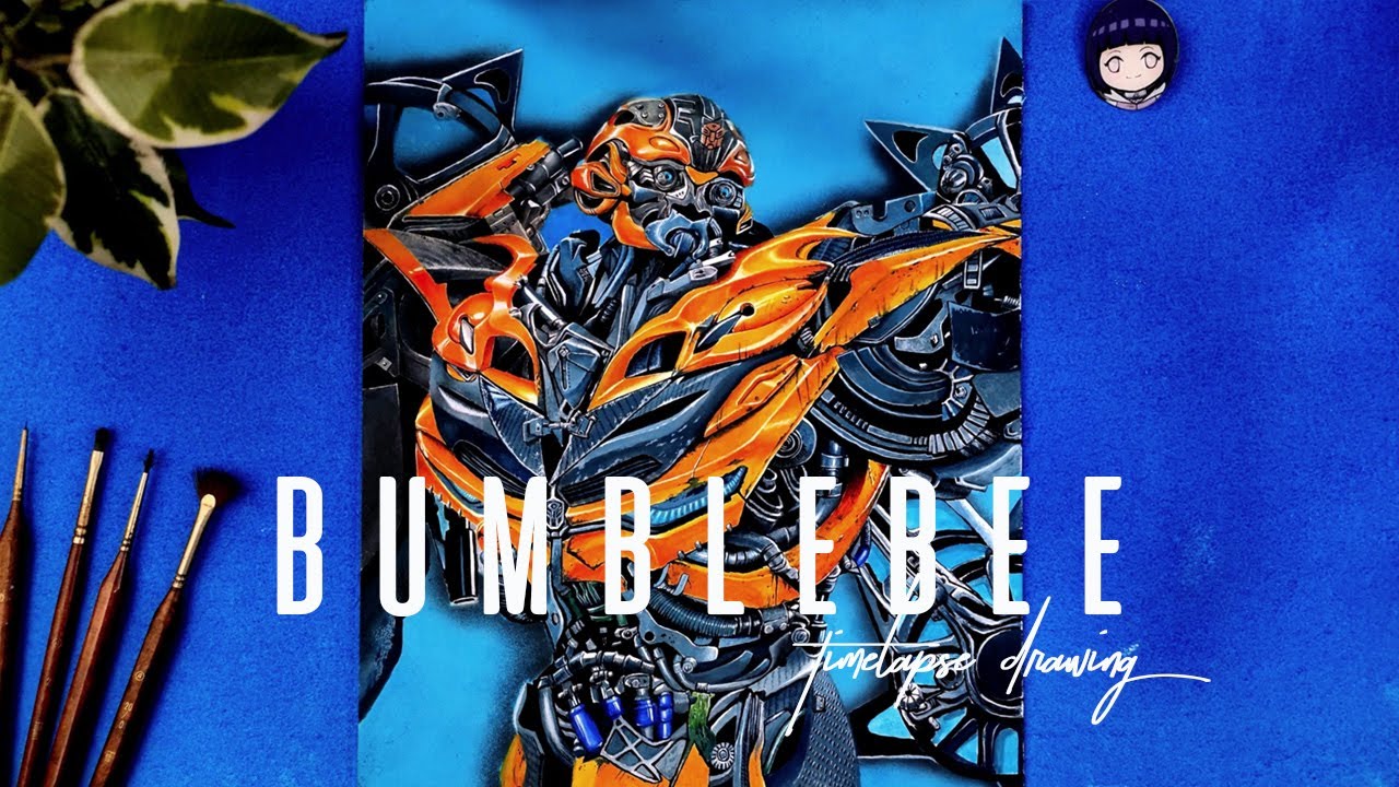 Drawing Bumblebee Realistic Oil Colour Painting (Step-by-Step)| arturzza |#bumblebee #transformers 