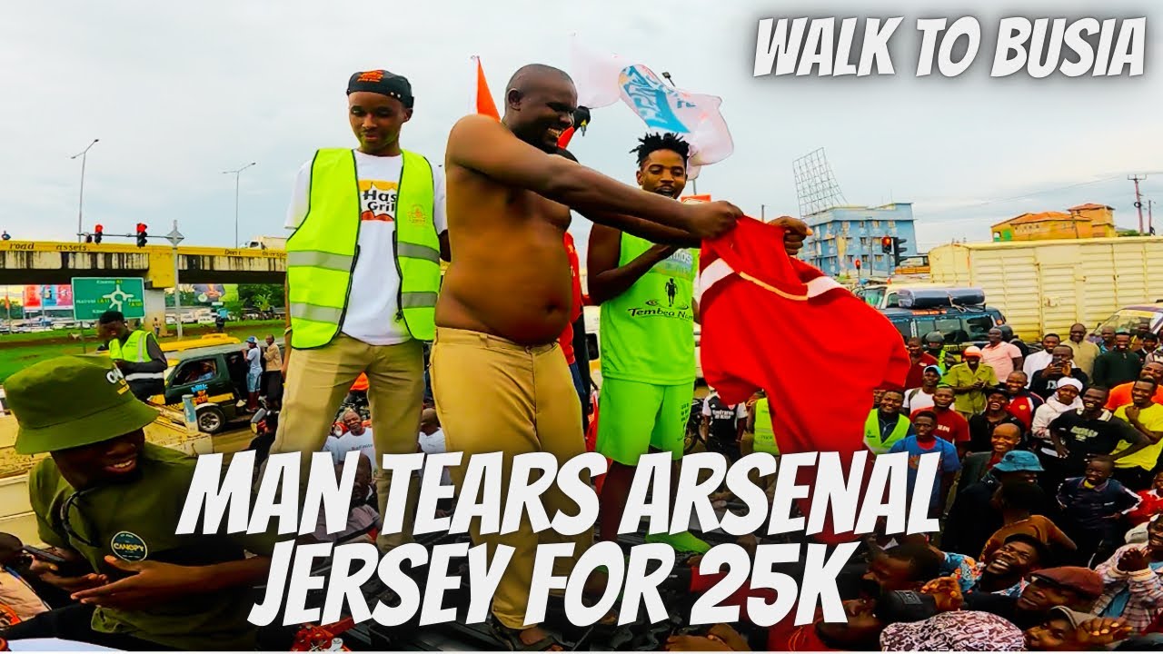 Kisumu Man Tears Arsenal Jersey Over sh. 25K from Eric Omondi 
